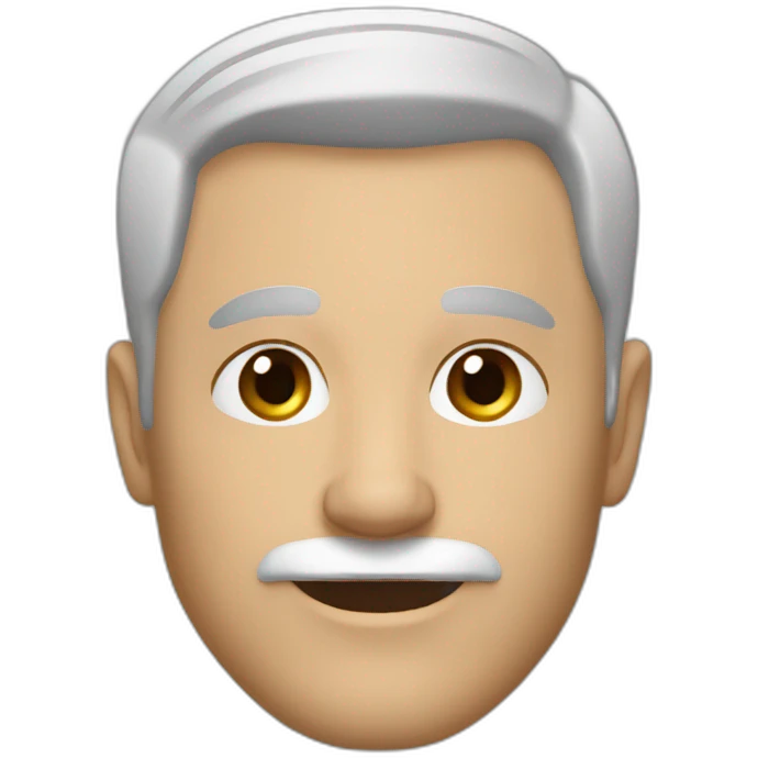 56 year old white male that is clean shave with short brown hair emoji