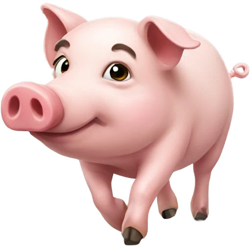 a walking pig  emoji