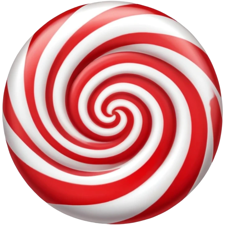 peppermint candy with red and white swirl emoji