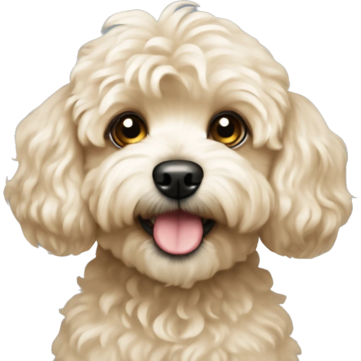 blonde maltipoo dog emoji