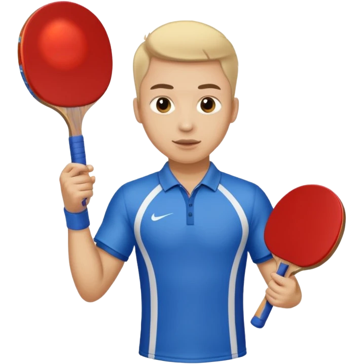 athlette with ping pong rocket emoji