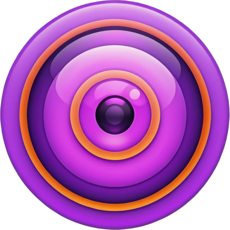 a purple circle with thermal camera effect emoji