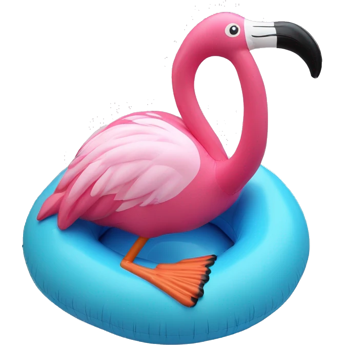 flamingo inflatable pool toy emoji