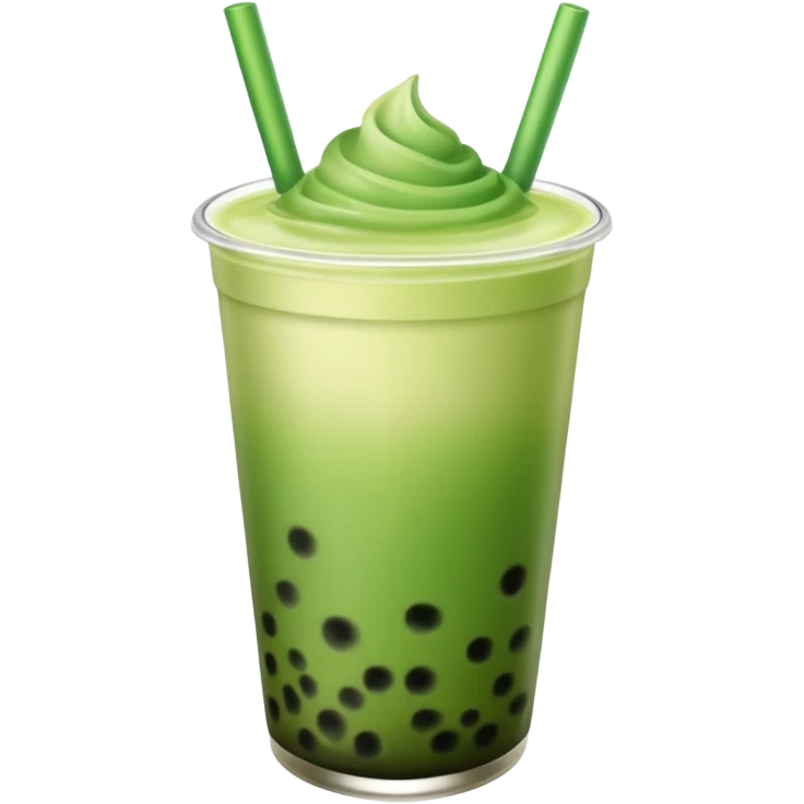 make a matcha boba tea emoji that is green and gradient emoji