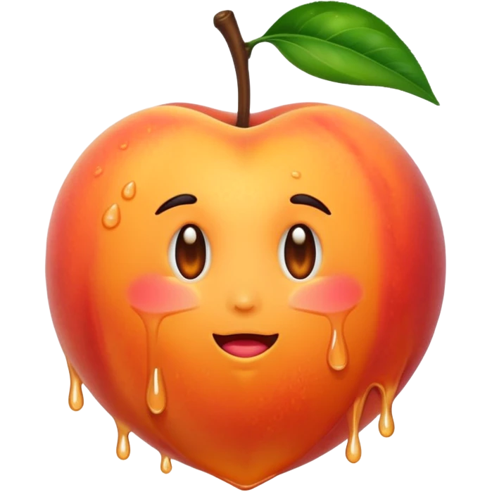 dripping peach emoji emoji