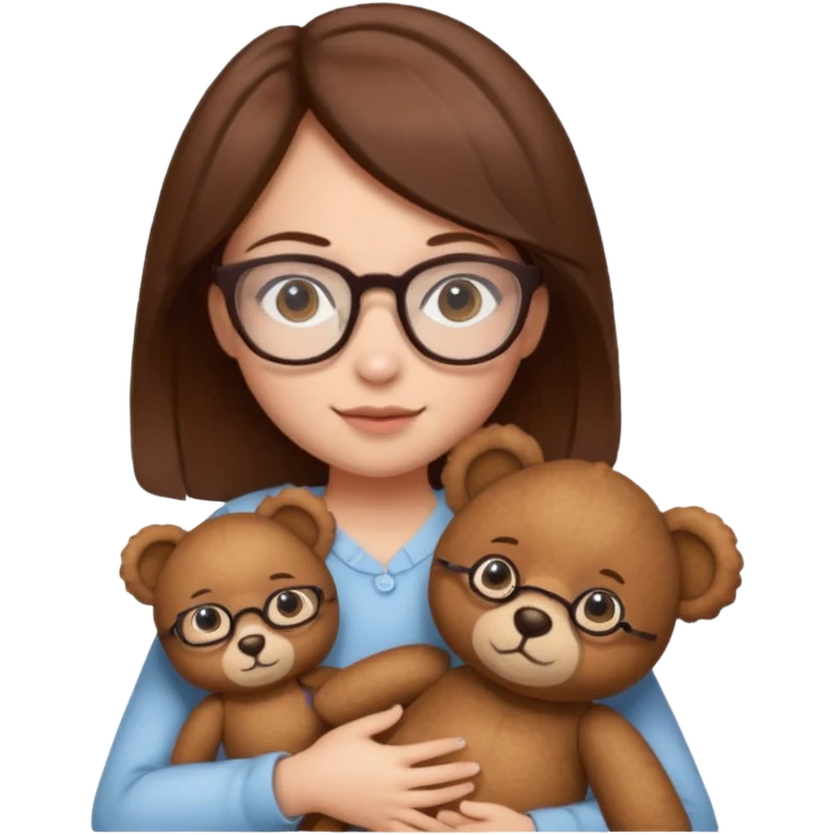 speticals girl with bear  emoji