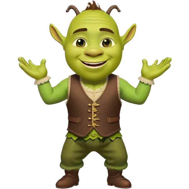 Shrek dancing chibi style emoji