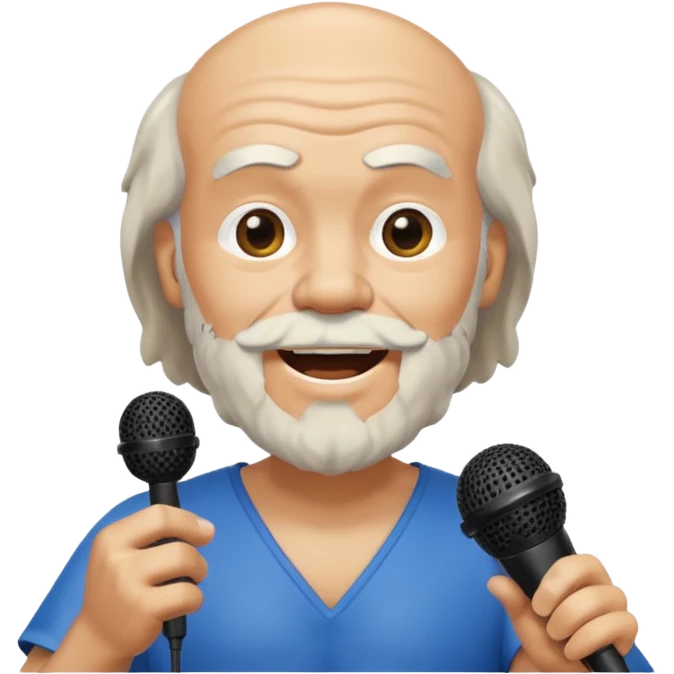 Socrates singing with micro emoji