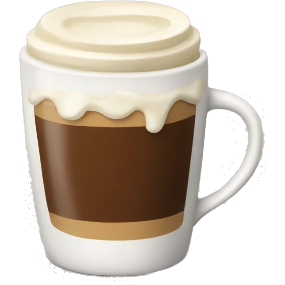 mug of coffee with cream emoji