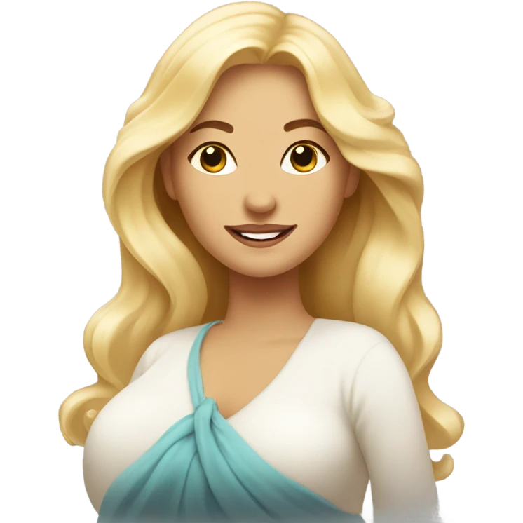 Beautiful pregnant blonde emoji