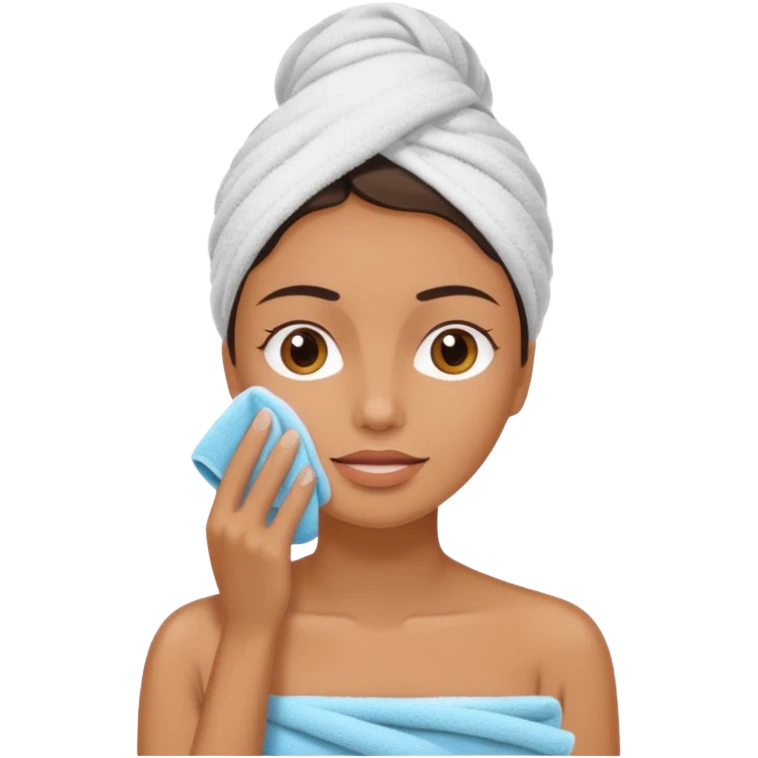 a woman who cleans her face emoji