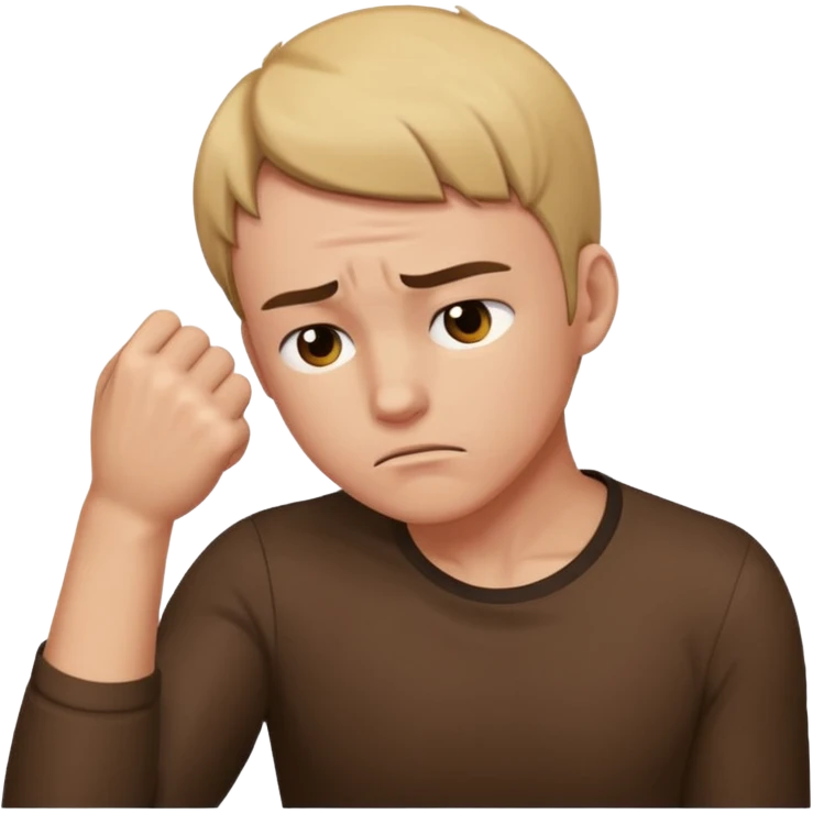 Fist to forehead disappointed emoji