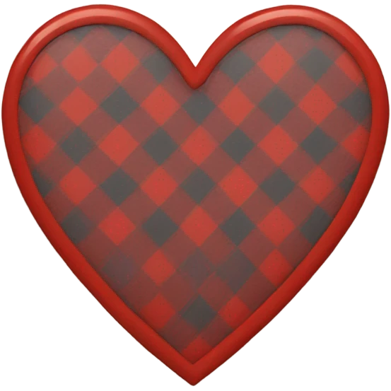 Red plaid heart emoji