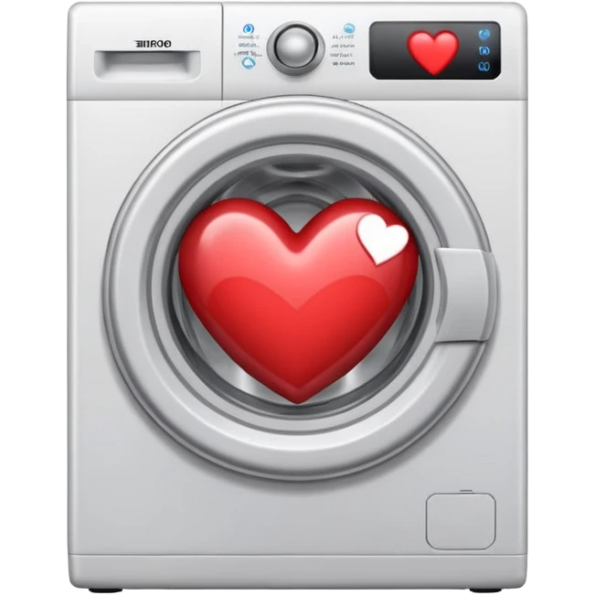 The washing machine inside the heart emoji