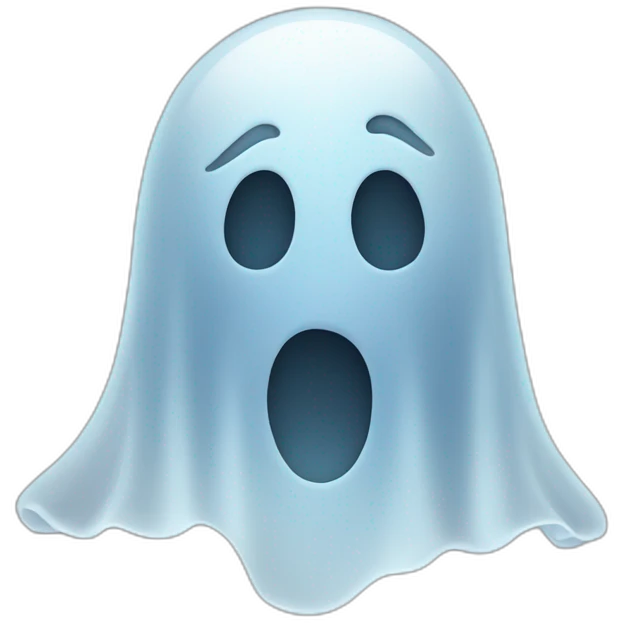 Semi transparent ghost emoji