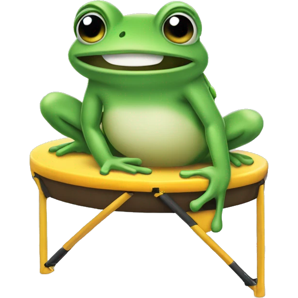 Grenouille sur trampoline emoji