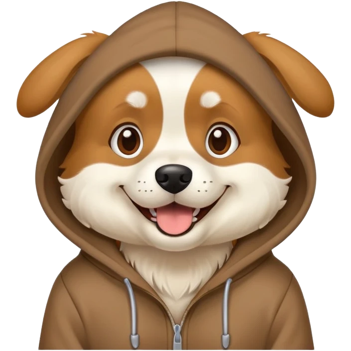 Dog wearing a hoodie emoji