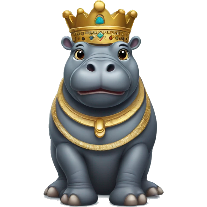 hippopotamus WITH king tut emoji
