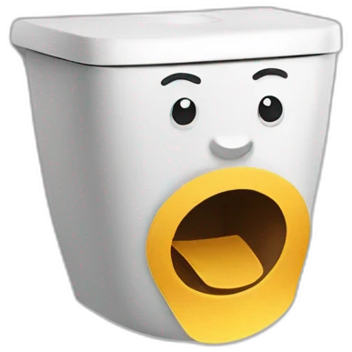 Papier toilette qui mange une sucette emoji