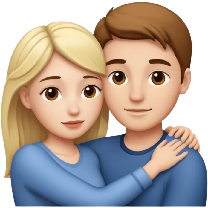 Faça um casal se abraçando  emoji