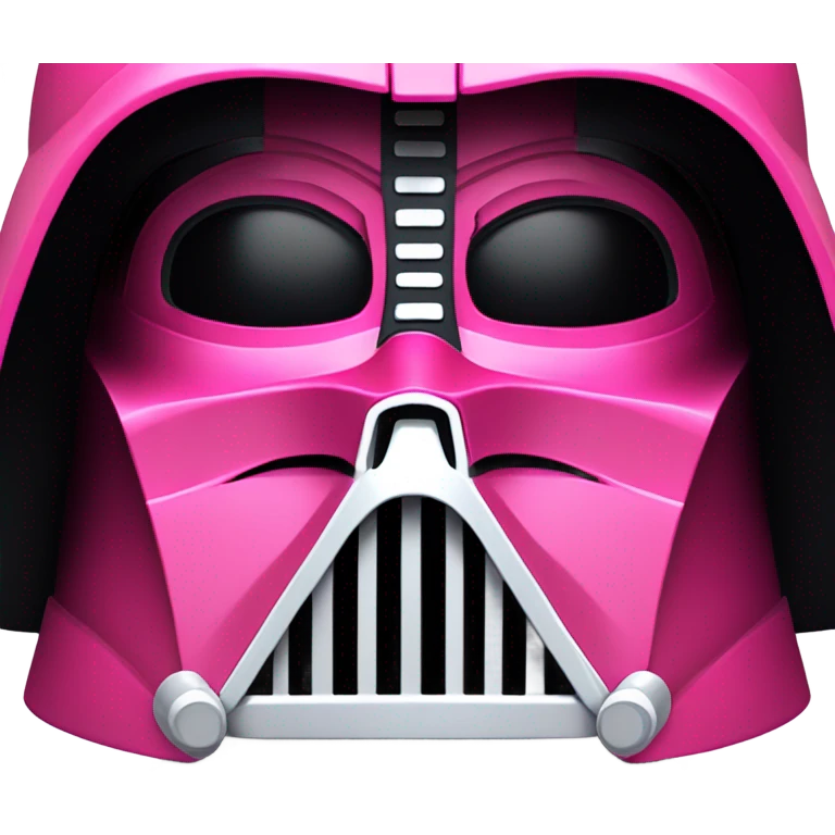 Darth Vader upper body in all pink iconic suit emoji