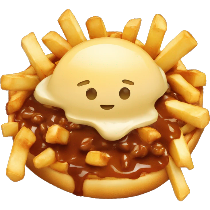 Poutine qui mange une poutine emoji