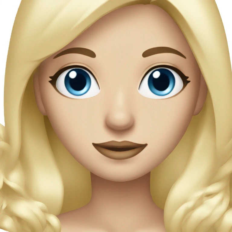 Blonde and blue eyes esthetician  emoji
