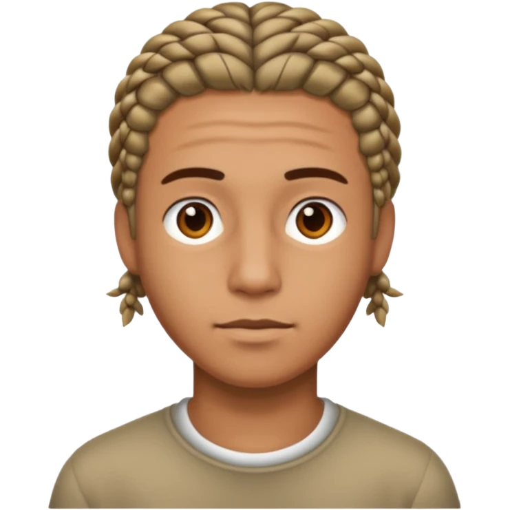 👦🏽 punle trenzas cortas de hombres  emoji
