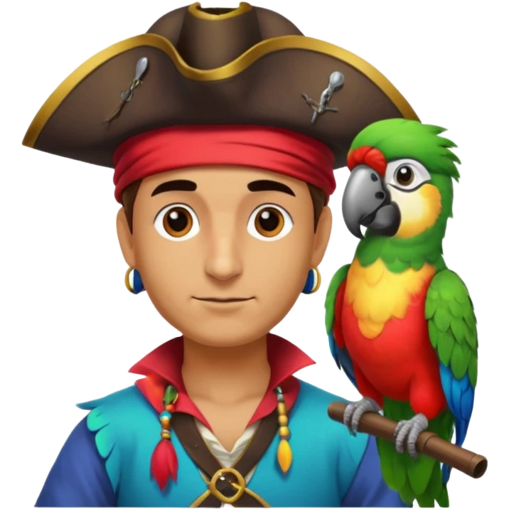pirate and parrot emoji