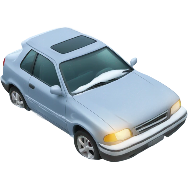 Car sliding on ice emoji