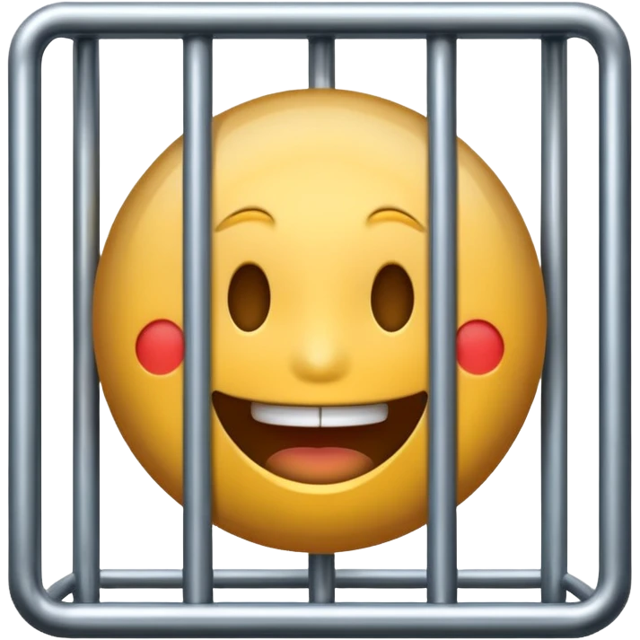 grinsendes Emoji im Gefängnis emoji