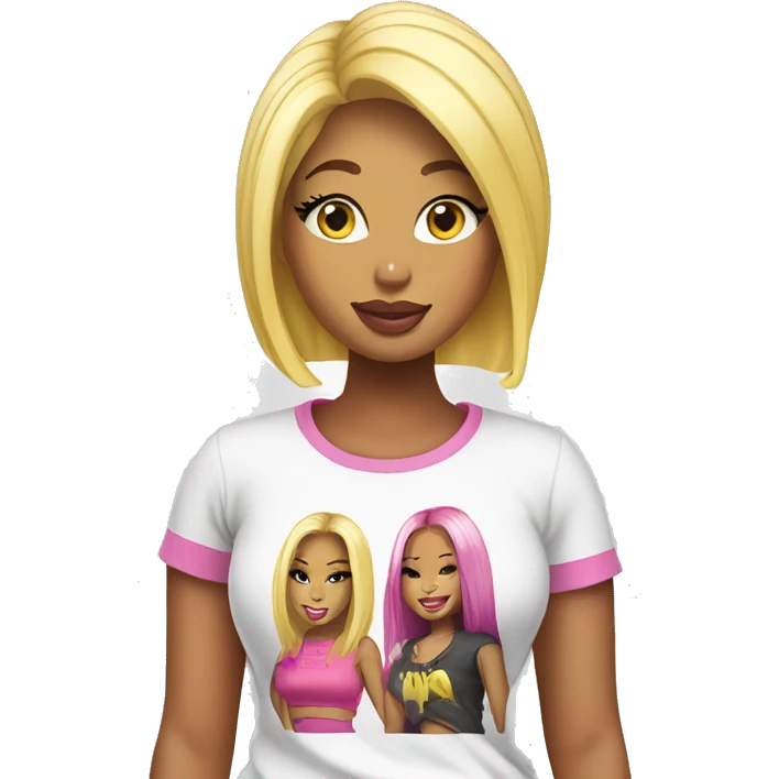 nicki minaj in t-shirt emoji