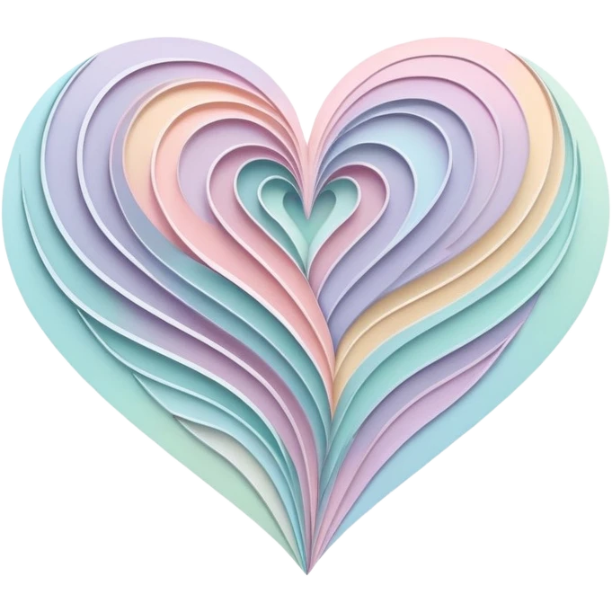 Ethereal folded map with abstract geometric patterns subtly forming heart shapes at intersections, magical glowing map lines emoji