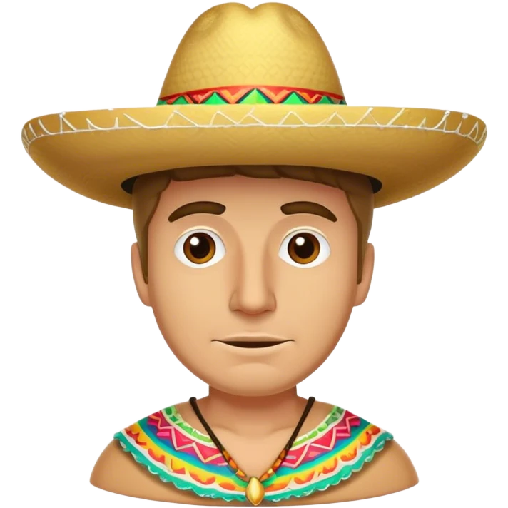 white man in ￼Sombrero  emoji