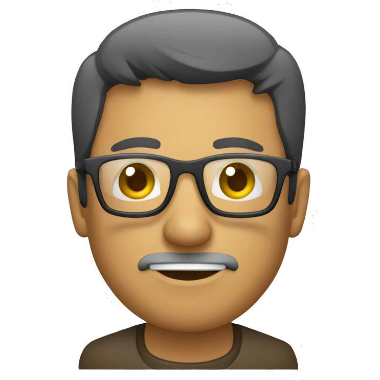 hombre con gafas señalando a la camara emoji