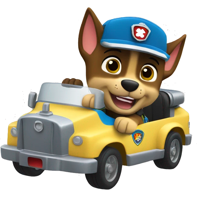 Paw patrol driving emoji