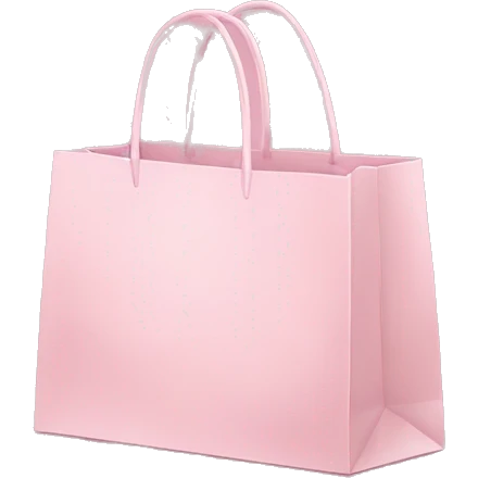 Light pink shopping bags emoji