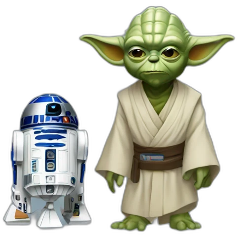 Maitre yoda avec r2d2 emoji