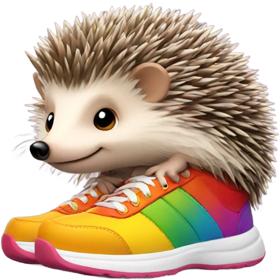 Hedgehog with big sneakers emoji