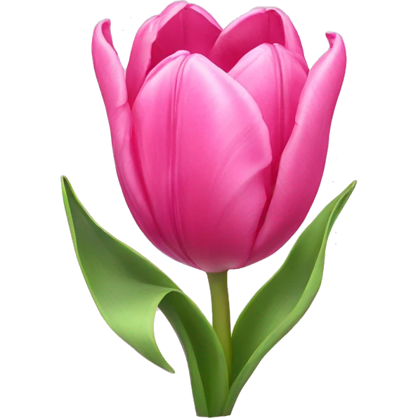 Pink tulips with a bow emoji