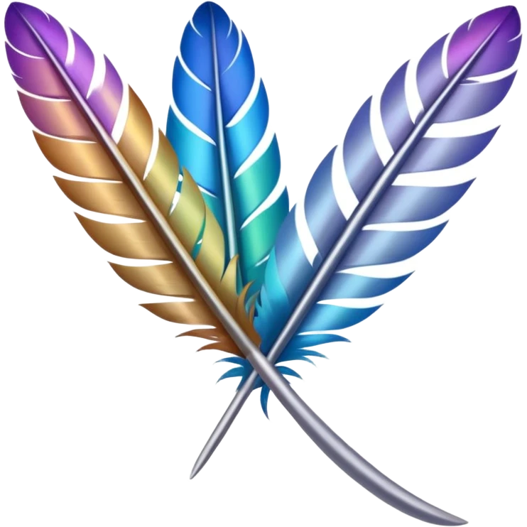 the neatly arranged feathers of a dovetail emoji