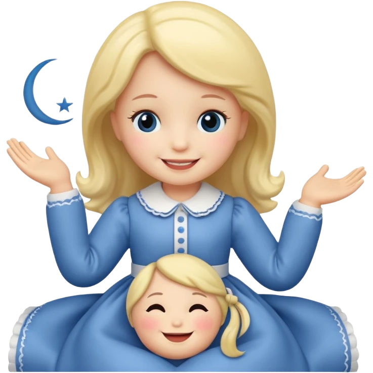 Doll saying goodnight emoji