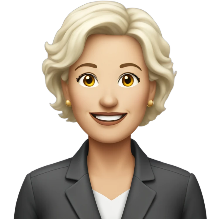 Middle aged white lesbian woman realtor emoji