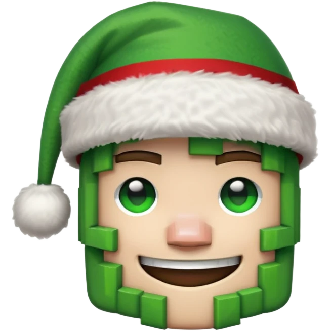Minecraft creeper Xmas emoji
