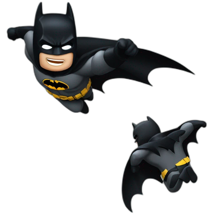 The dark knight batman flying emoji