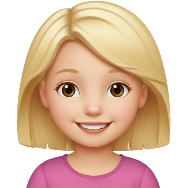  girl blond hair todler emojj emoji