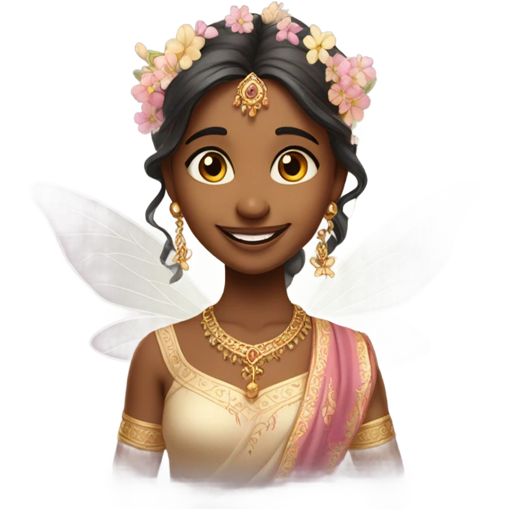 Fairy Indian girl cartoon  emoji