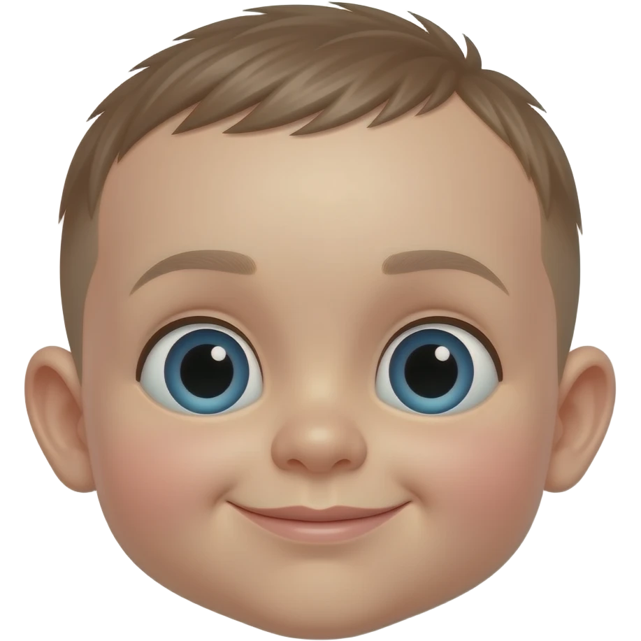 a baby with a big ass head emoji