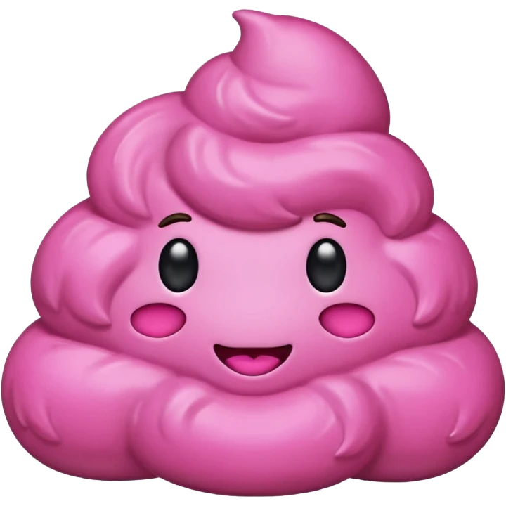 Pink fancy Poop emoji
