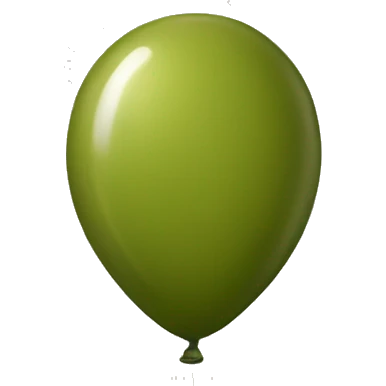 Olive color balloon emoji